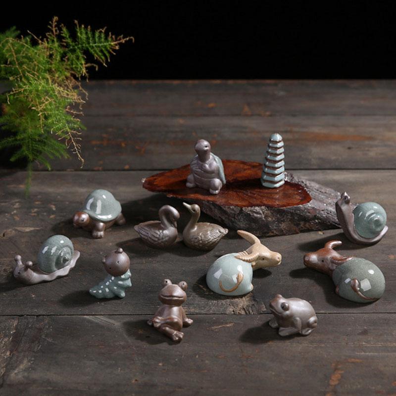 

Mini Ceramic Crafts Creative Home Crafts Figurines Miniatures Pet Bonsai Small Decoration Home Garden