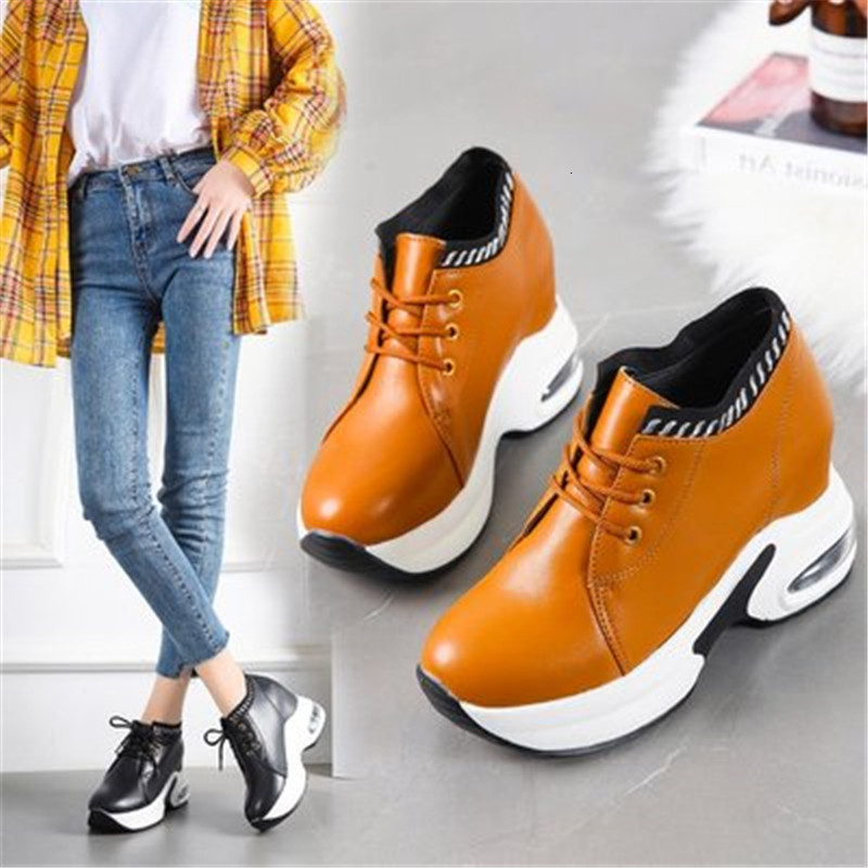 

New Sneakers 2021 Hidden in Female Spring Lift High Women Shoes Eight Inches Black Heels BQZV, Beige