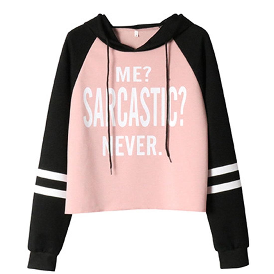 

Letter Printed Hooded Sweater Autumn And Winter Loose Casual Color Matching Top