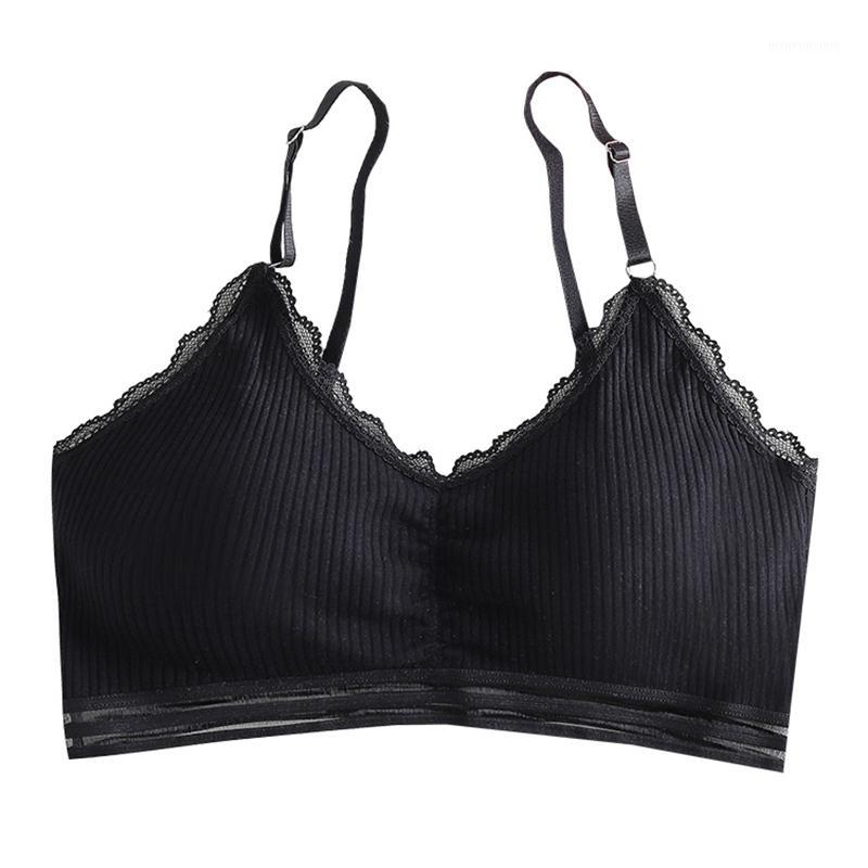 

Lace Bra Cotton Fabric Wrapped Chest Adjustable Shoulder Straps For Girls1