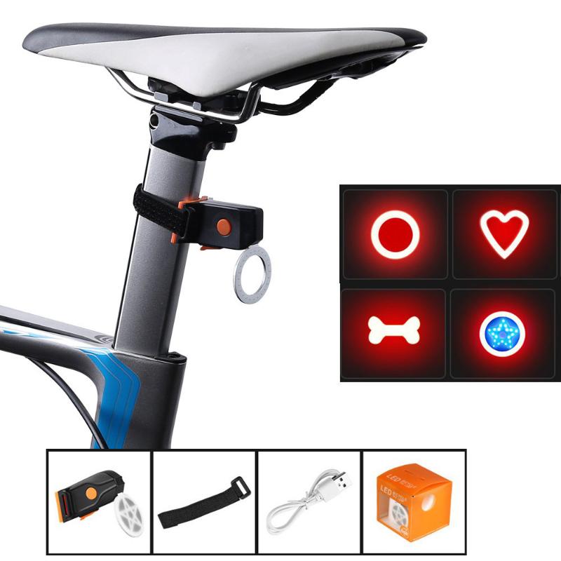 

1Pcs Bicycle Rear Lantern Waterproof USB Charge Tail Lights Safety Warning Light MTB Bike Light Accessories