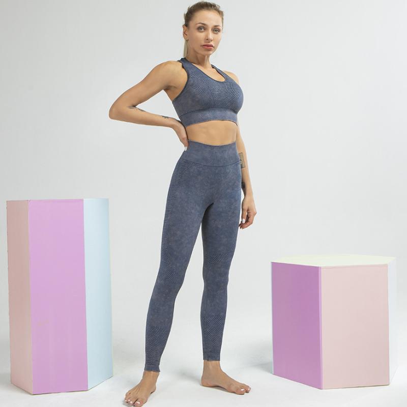 

Frosted fabric sports yoga clothing suit women gym Hip push up slim sports bra yoga clothing suit set outdoor GYM set, Black