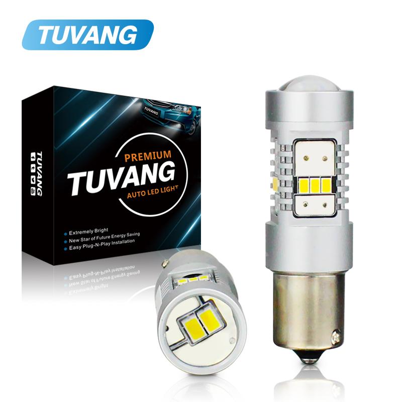 

2x BA15S P21W Car Tail Light 1156 LED S25 3020 14SMD Warm White Amber Auto Brake Reverse Lamp DRL Turn Signal Rear Parking Bulbs, As pic