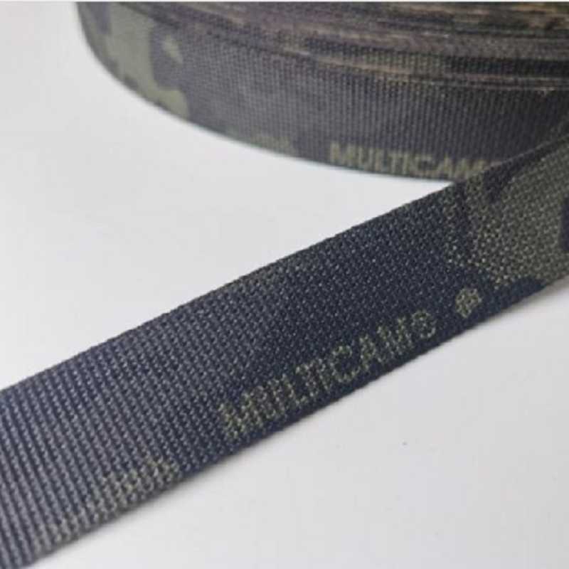 

Tactical 3M Length 25mm Black Camouflage Jacquard Ribbon Printed Mcbk DIY Trim