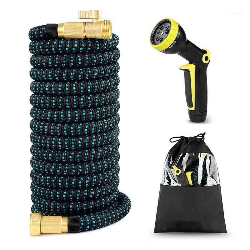 

Leakproof Lightweight Expanding Garden Water Hose with Solid Brass Fittings, Extra Strength 3750D Durable Gardening Flexible Hos1, As shown