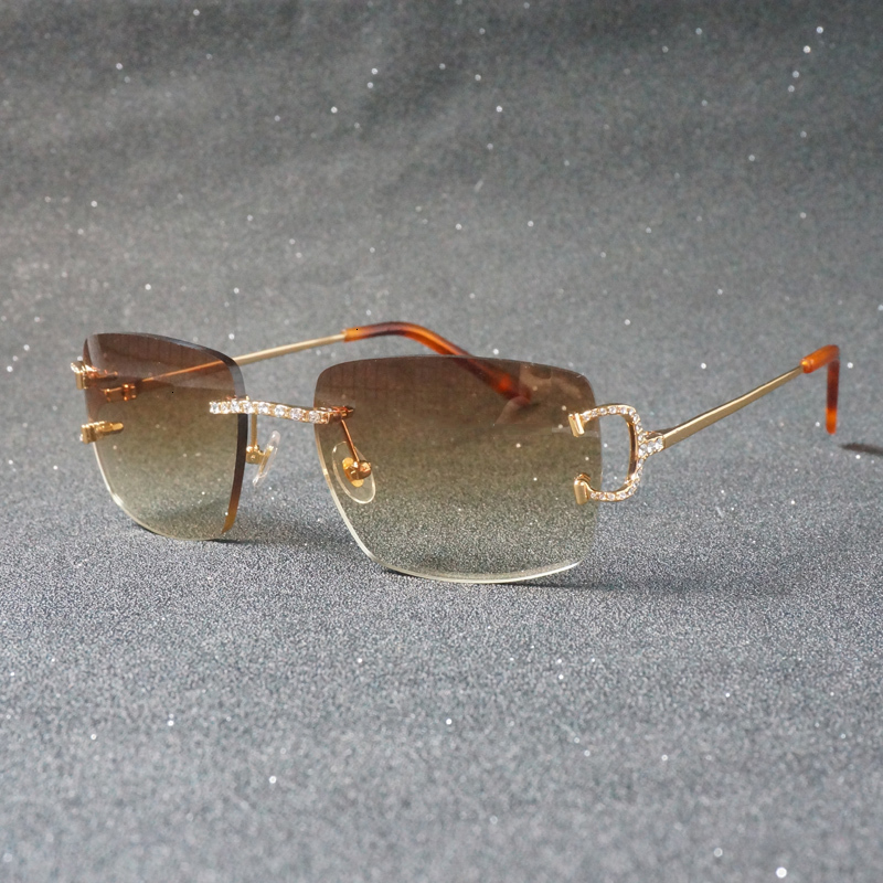 

70%OFF Luxury Street C Wire Random Oval sunglasses Men Stone Metals Frame Square Shades For Women Summer Club Oculos Glasses