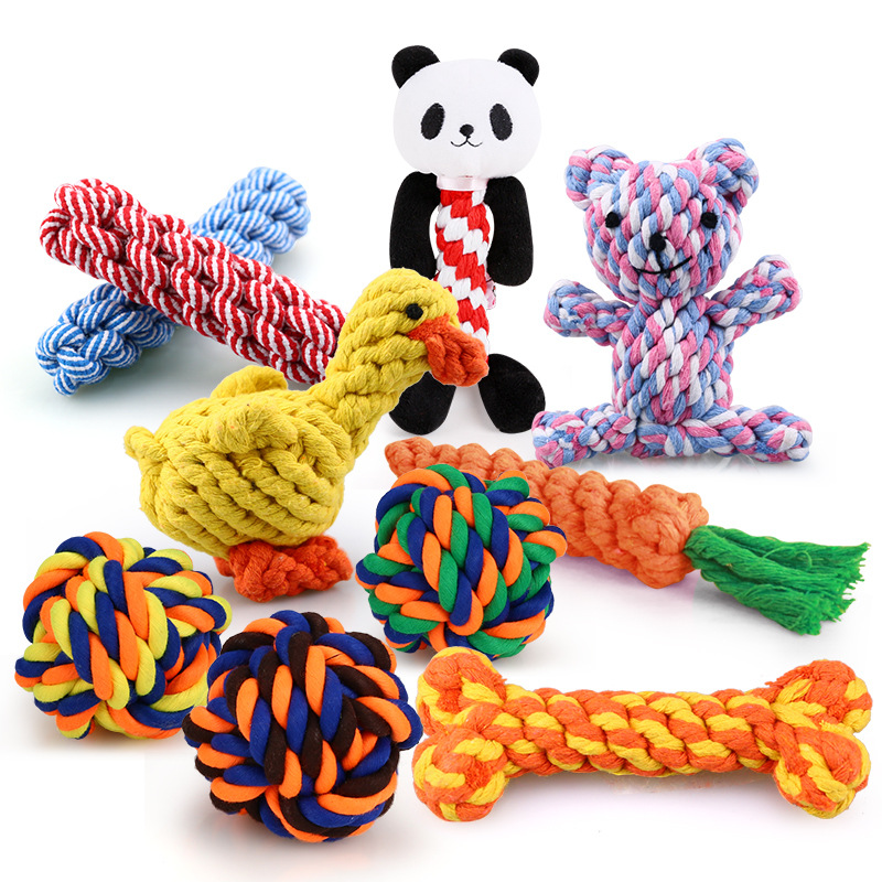 

Mixed designs Bite Resistant Pet Dog Chew Toys for Small Dogs Cleaning Teeth Puppy Dog Rope Knot Ball Toy Playing Animals Dogs Toys Pets