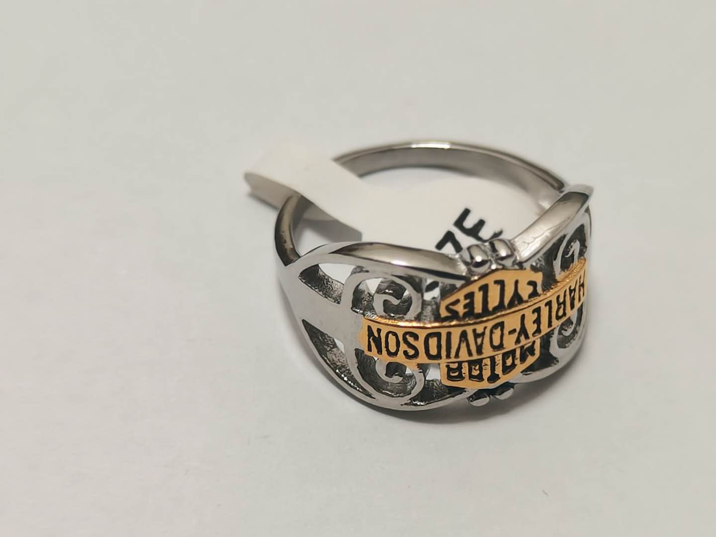 Enorme cráneo de plata pulida Anillo Acero Inoxidable Harley Motociclista Varios Tamaños