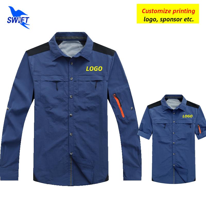 

Long Sleeve Folded Into Short Sleeve Tactical Quick Dry T Shirt Men Breathable Hiking Shirts Tops Customize, Army green