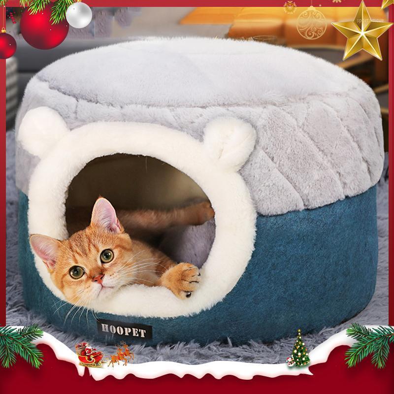 

Cat Bed House Soft Plush Kennel Puppy Cushion Small Dogs Cats Nest Winter Warm Sleeping Pet Dog Bed Pet Mat Supplies1