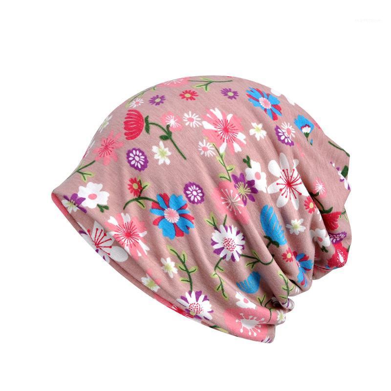 

Wrap Printed Sleep Bib Women Hat Turban Cotton Blend Beanie Slouchy Chemo Cap Cancer Soft Head Scarf Headwear1, Pink