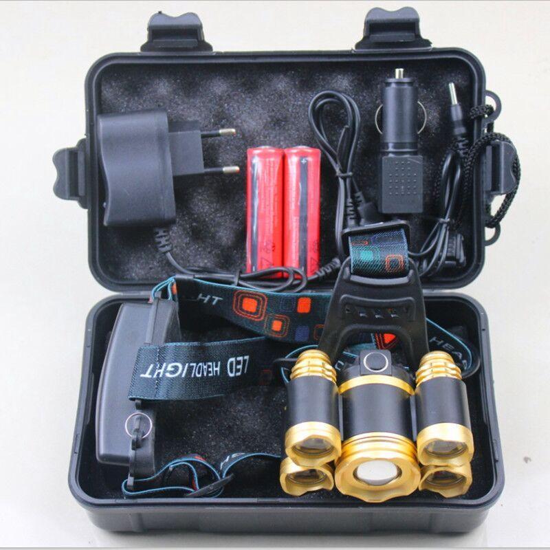

yunmai 5 LED Headlamp new T6 +4*XPE Headlight 20000 Lumens LED Head Lamp Camp Hike Emergency Light Fishing Outdoor Equipment Q101