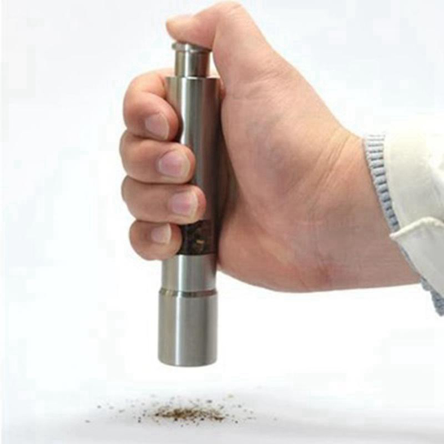 

Stainless Steel Pepper Thumb Push Salt Pepper Grinder Portable Manual Machine Spice Sauce Grinder Kitchen Tool RRD4318