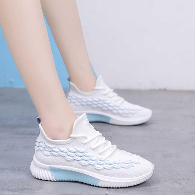 

2020 Women's Shoes New Breathable Flying Woven Comfortable Casual Tde Shoes Women's Sports Running Casual1, Black