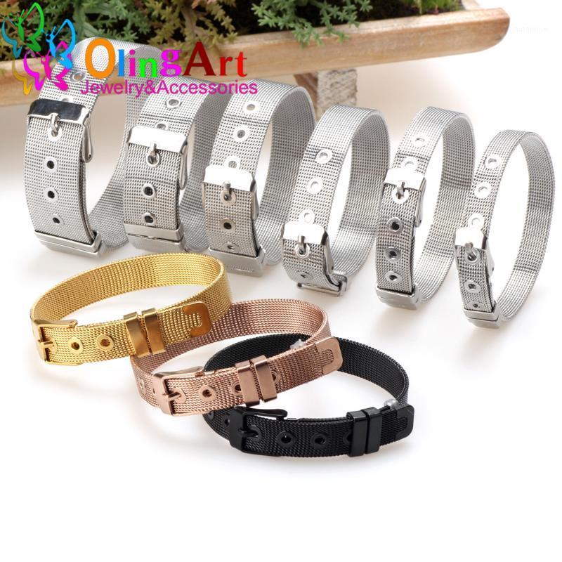 

Stainless Steel Mesh Charm Mesh Bracelet Simple Adjustable Bangle Silver color/Black 8/10/12/14/16/18mm Women Jewelry making1