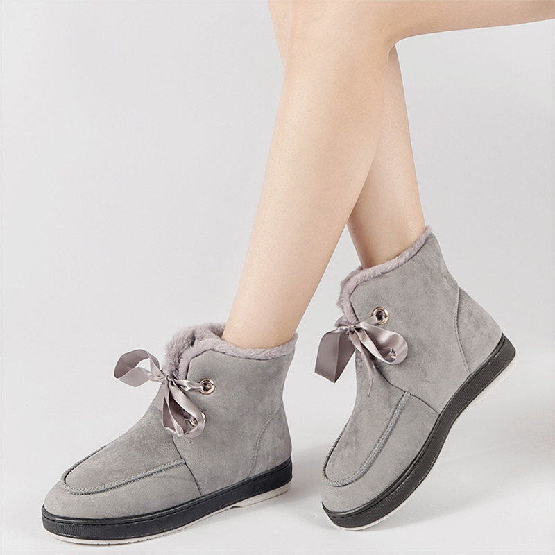 

New 2020 Snowboots High-quality Women Lace Up to Thick Skin Warm Winter Women's Shoes Wear Ankle Boots Mspx, Camel