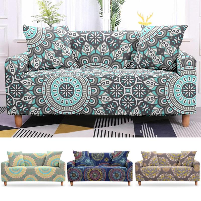 

Mandala Bohemian Sofa Cover Sectional Slipcover Cover 2/3 Seater Couch Elastic Stretch Armchair for Living Room