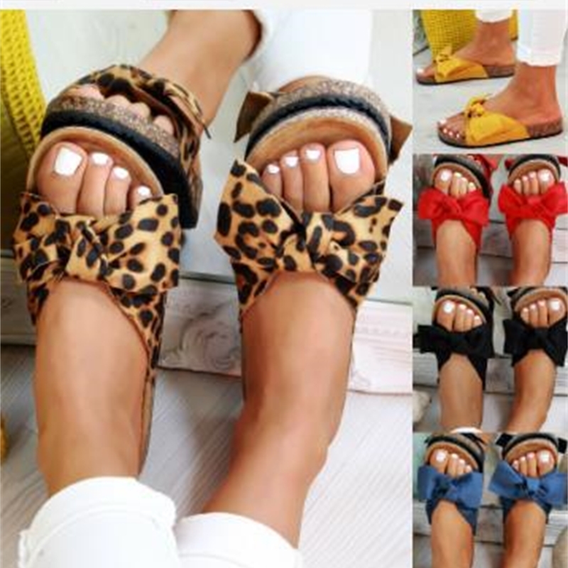

2020 Sandals New Woman 2020 Leopard Print Open-toed Finger Solid Female Break Ladies Shoes Nclt, Black