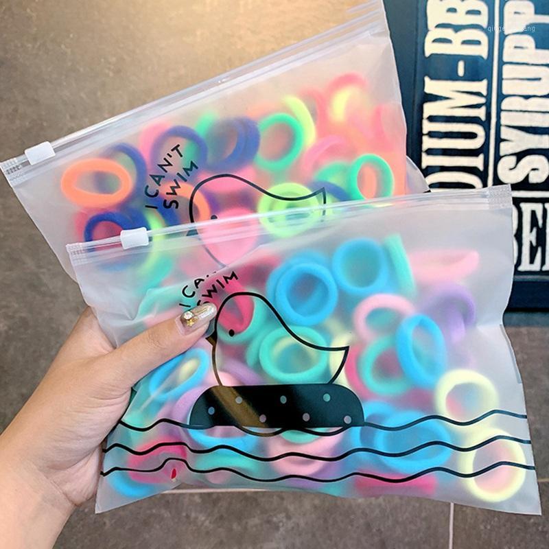 

50/100Pcs/Bag Children Hair Gum Cute High Elastic Hair Band For Girl Headband Rubber Bands Ponytail Baby Accessories1, A11(50pcs)