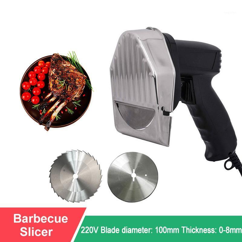 

220V Electric Kebab Slicer With Two blades Doner Knife Shawarma Cutter handheld Roast Meat cutting machine Gyro Knife1