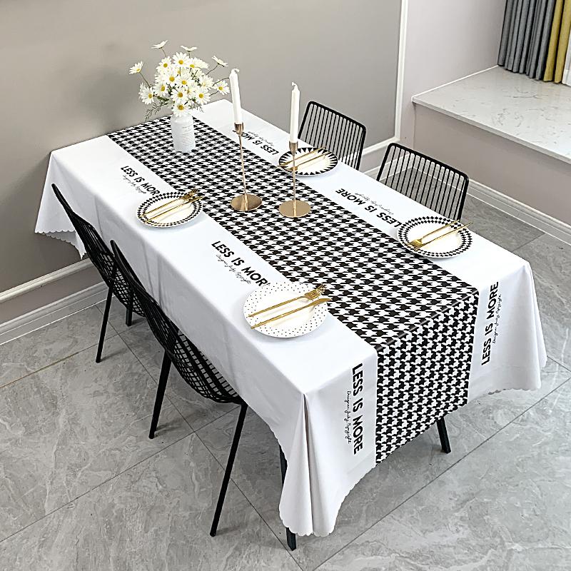 

Black plaid Rectangular Tablecloth Water and oil proof Tablecloths Dining Table and Coffee Table Cover, Yellow
