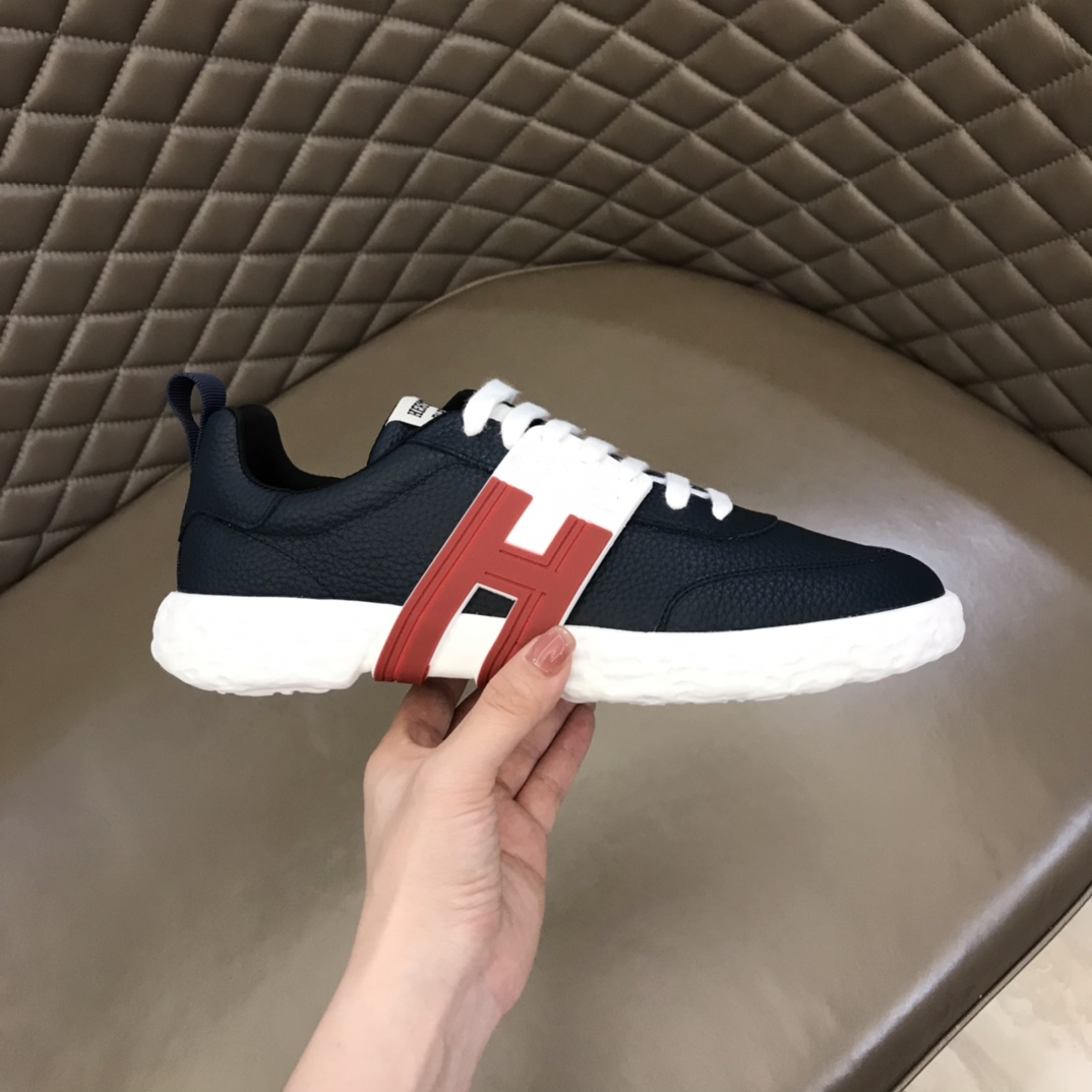 

2022 Top Men's Italian designer Casual shoes Black and white thick soles leather shoes letter stripes comfortable outdoor sports shoes size 40-45, Brown