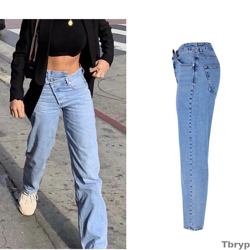 

New New autumn and winter irregular high waist denim female flared jeans for women bell bottom fat mom jeans wide leg skinny jea, Black