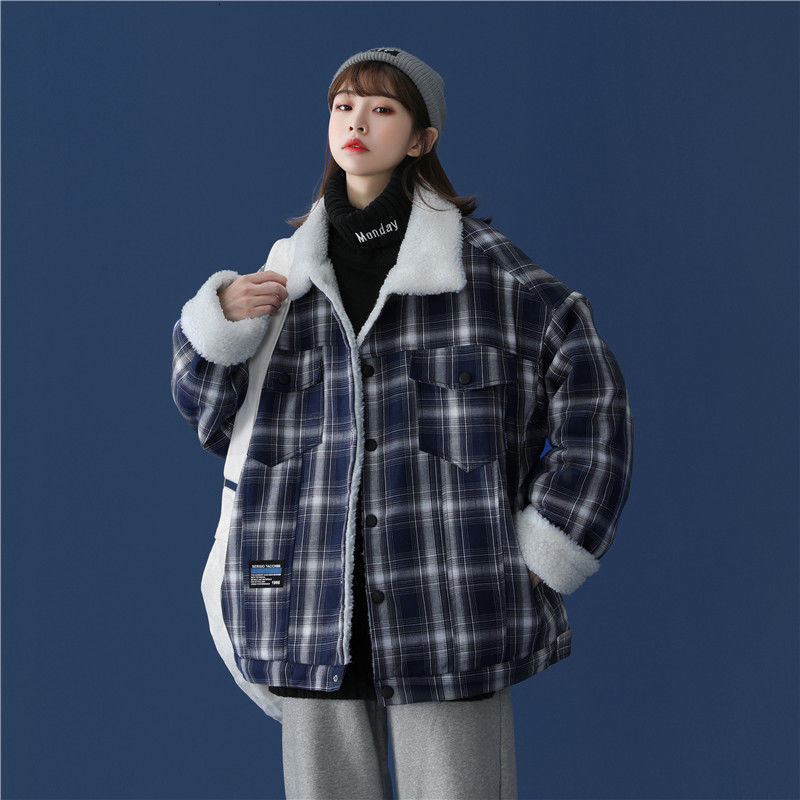 

2021 Autumn Youth Chess Male Jacket Students in Addition to Velvet Lamb Fur Collar Cotton Net Thick Red Quilted Black Clothes Better YGTT, 1985 yellow