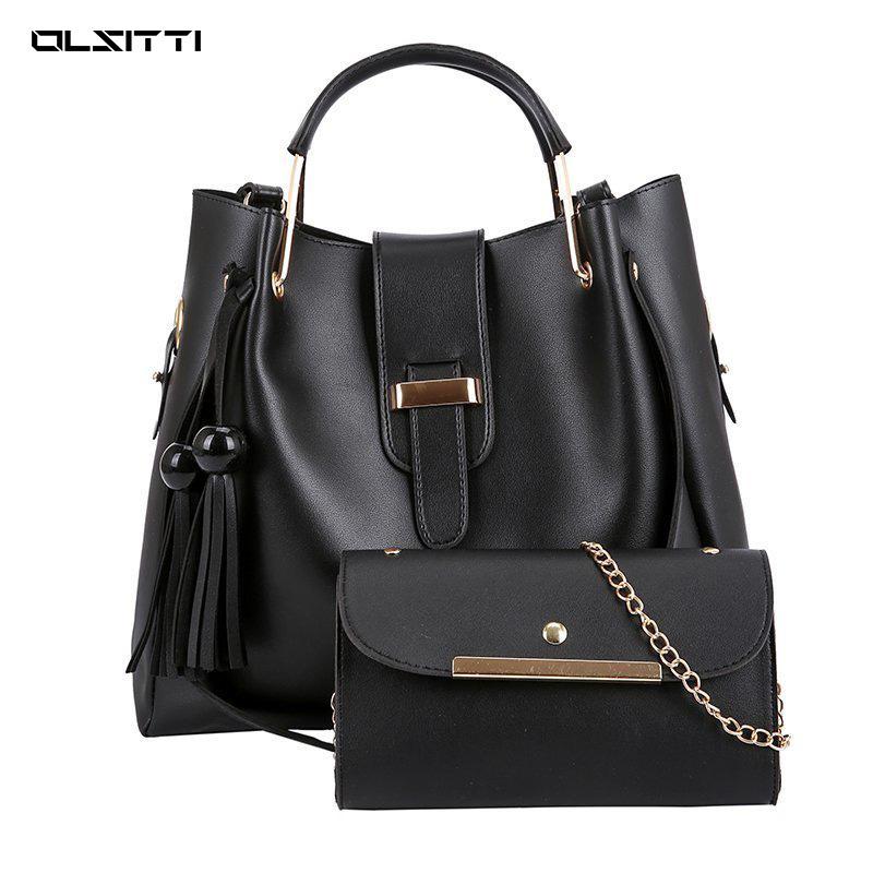 

OLSITTI Fashion Casual Shoulder Messenger Bags for Women 2021 New Designer Pu Leather Vintage Handbags Sac A Main, Black