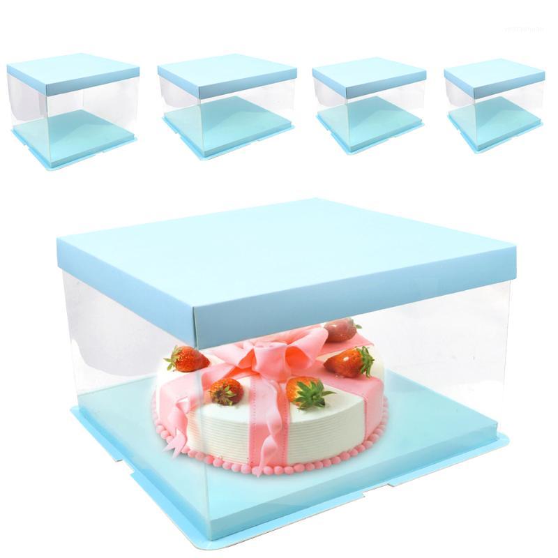 

1Pcs 6/8/10 inch PET Candy Cake Box Wedding Party Cake Clear Gift Cupcake Box Transparent Square1