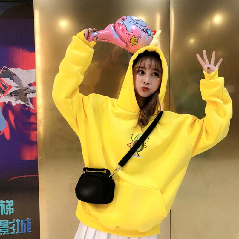 

Harajuku Hoodies for Girls Avocado Hoody Sweatshirts Long-sleeved Kawaii Funny Loose Streetwear Tops Winter Clothes Women Bluza, Random
