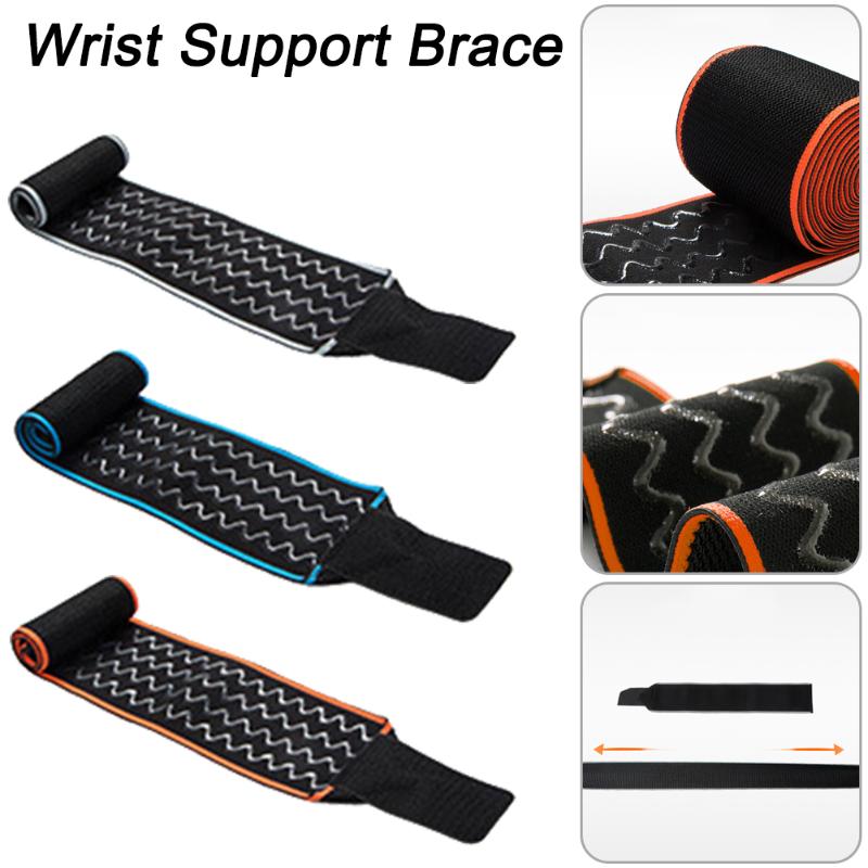 

Bandage Wrap Sports Wristband Fitness Protector Palm Basketball Protective Wrist Cover Joint Fixed Sprain Silicone Anti-slip, Orange
