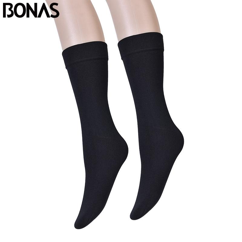 

BONAS 3pcs/lot Women's Warm Stockings Plus Size Lower leg Knee 46cm Stocking Winter Short Women Girls Stockings Female Erotic, Long 46cmx3pcs