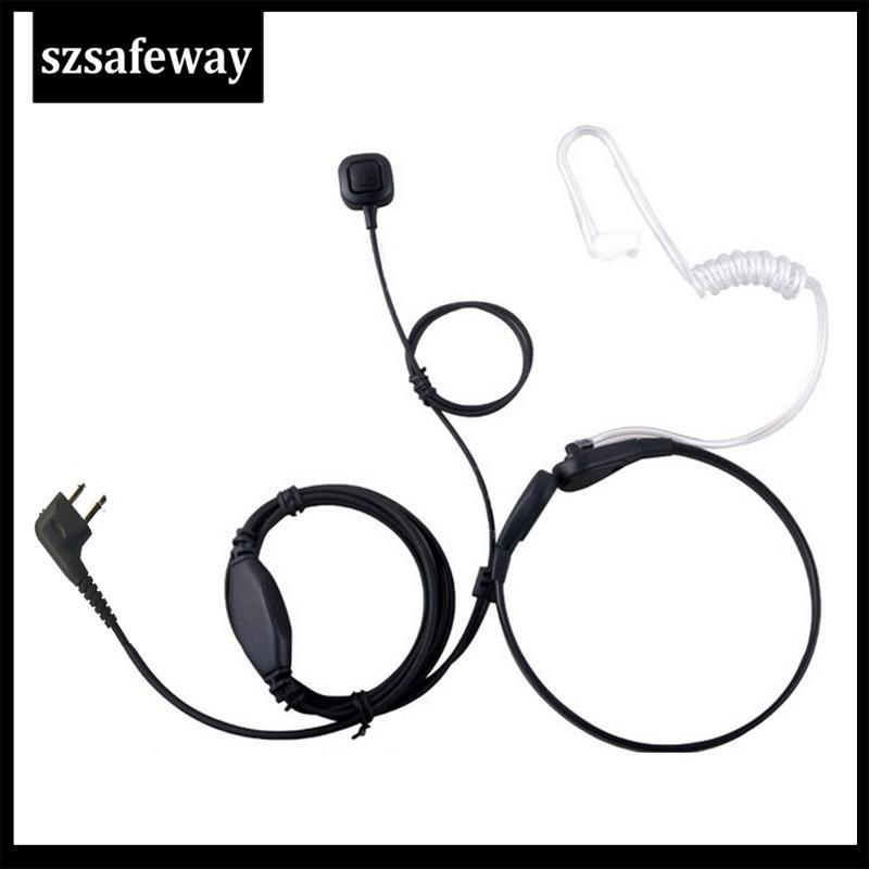 

2PCS/LO Throat Microphone With Air Tube Throat Vibration Headset Mic For Motorola Two Way Radio Two Pins CP200,CP040,GP300,GP88S