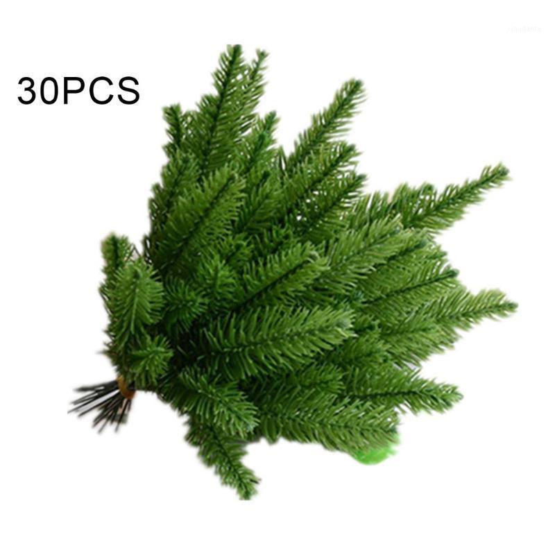 

30 Pcs Artificial Plants Pine Branches Christmas Tree Accessories DIY New Year Party Decorations Xmas Ornaments Kids Gift1, As pic