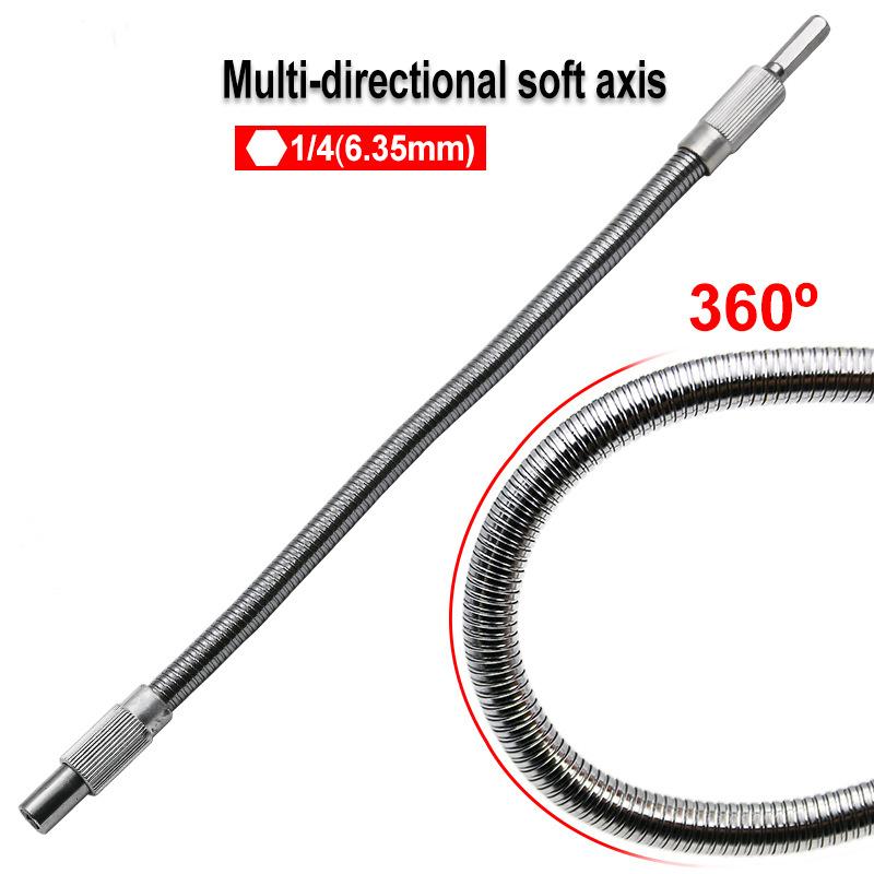 

200mm/300mm Flexible Shaft Metal Drill Screwdriver Bit Holder Connect Link Multitul Hex Shank Extension Snake Bit