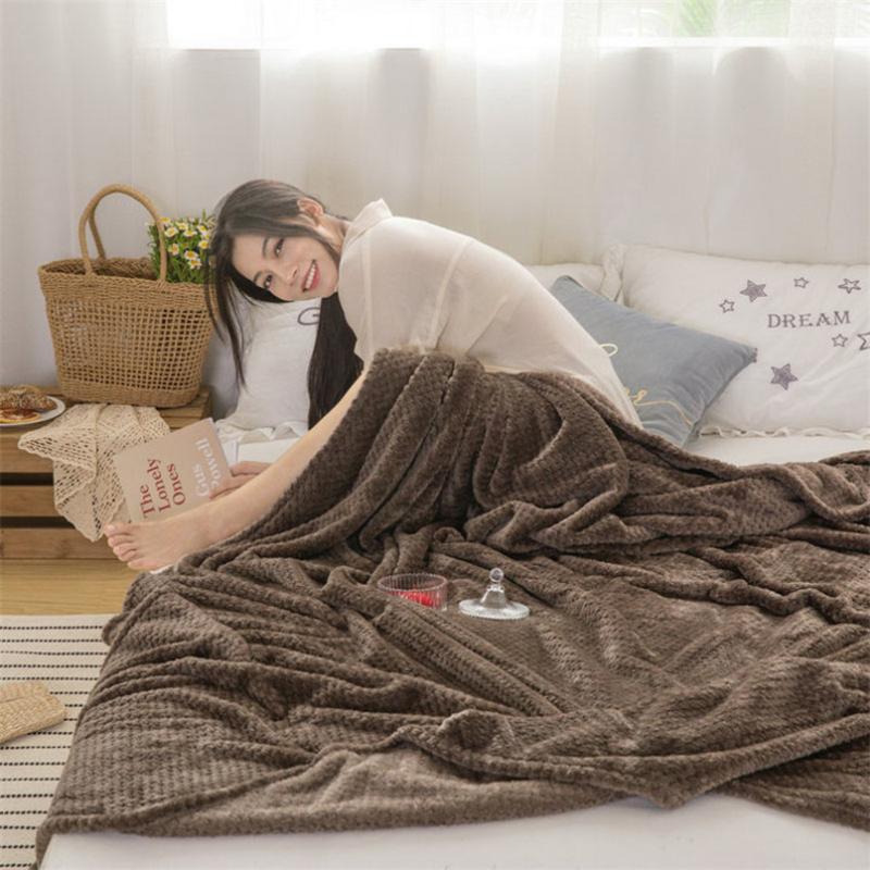 

Super Soft Blanket Bed Sofa Bedspread Long Shaggy Warm Bedding Sheet Large Bedroom Sofa Sheet Portable Car Travel Warm Covers
