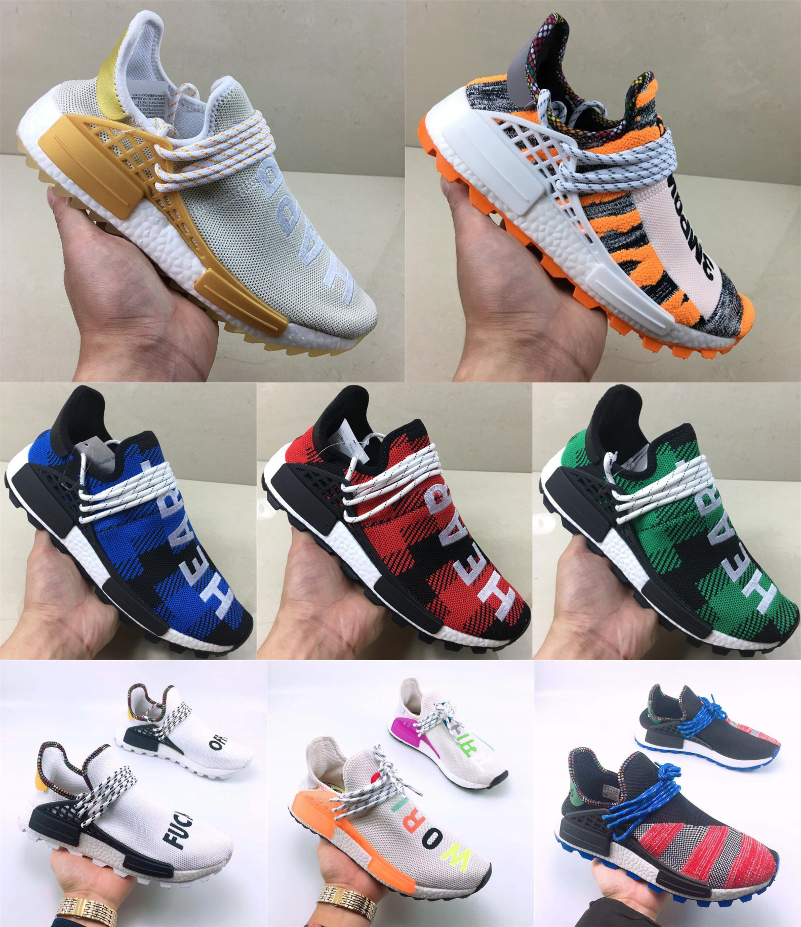 

Pharrell Williams Human Race Shoes Running Shoes Equality Nerd Black Nobel Ink Human Races Mens Designer Sneakera Women Trainers 36-47, Extra shipping