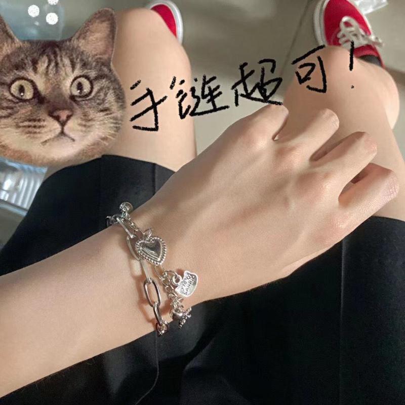 

Charm Bracelets Elegant Cute Heart Crystal Bracelet Imitation Pearl Bangle For Women Girl Simple Couple Lover Gifts Jewelry