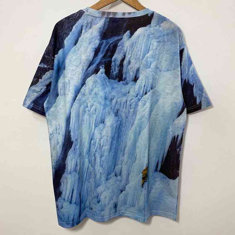 

Men's T-Shirts Summer Hip Hop USA Ice Climb Tee Skateboard Po Men t shirt Women Streetwear fashion Cotton Tshirt VHNE