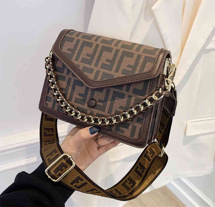

Purses womens chains small square bags personalized texture sling shoulder bag signature messenger purse, Black classic