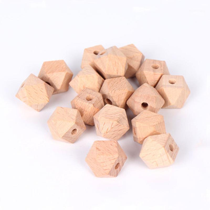 

High quality Faceted Beech Wood Geometric Bead,100pcs 10-20mm Unfinished Natural Polygon Hexagon Wooden Beads For DIY Teether1