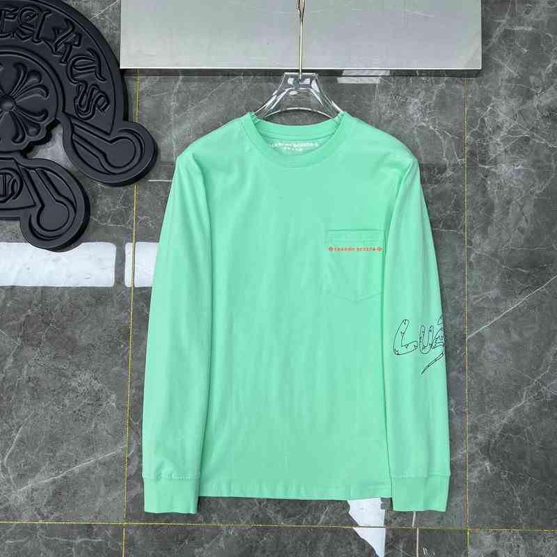 

22ss Correct Men' Chrome hoodie Hearts Spring Open Mattyboy Graffiti Spot Long Sleeve T-shirt, Mint green