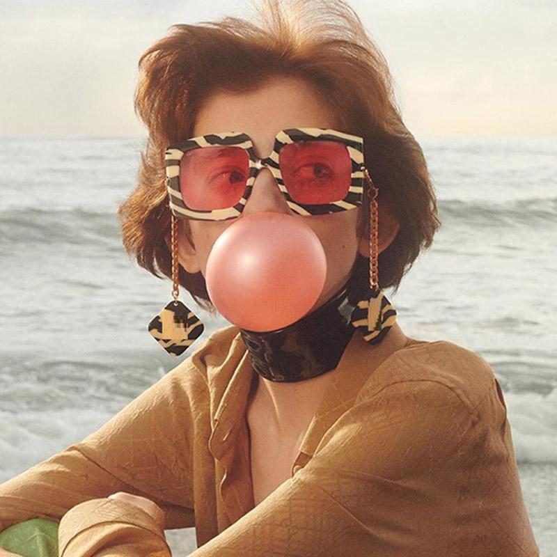 

Brown Square Sunglasses Women Fashionable Sun Glasses Retro Female Oversized Shades Ladies Elegant Accessory UV400