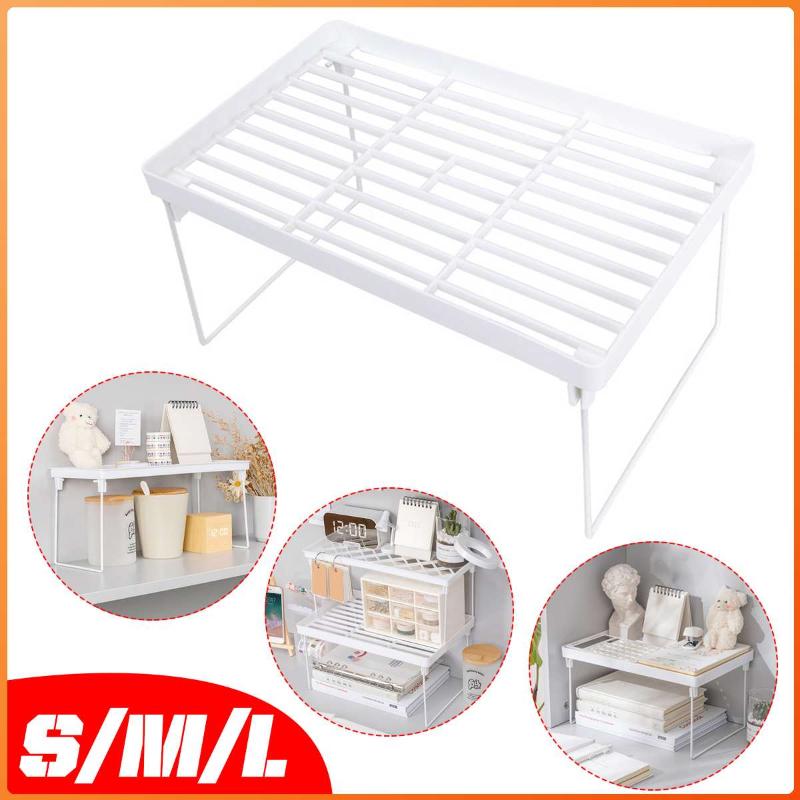 

Home Closet Organizer Storage Shelf for Kitchen Rack Space Saving Wardrobe Decorative Shelves Cabinet Holders S/M/L