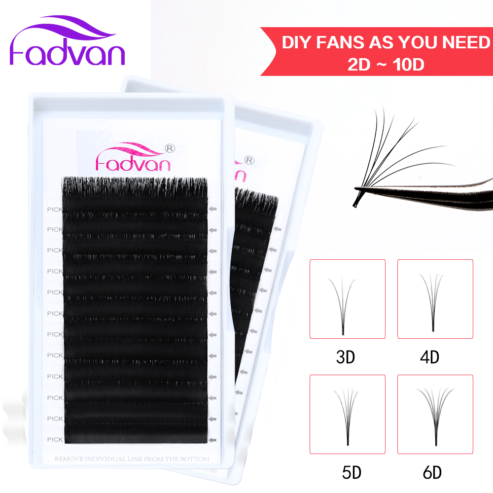 

False Eyelashes 4case Easy Fanning Volume Extension Lashes Automatic Flowering Lash Self-making Fans Bloom Eyelash