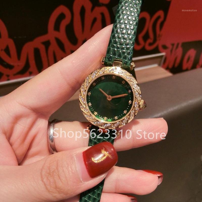 

Luxury Women full Diamond Petals watches Silver Yellow Gold bezel Quartz clock Multicolor Mother of pearl Wrist watch 27mm1, Gold white black
