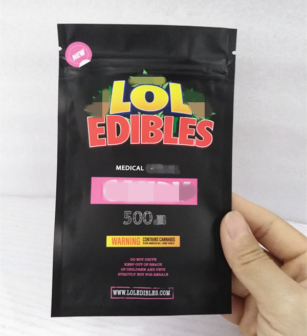 

ecigarette vape bag lol medibles gummy airtight bag hashtag honey mylar zipper bags trending hot