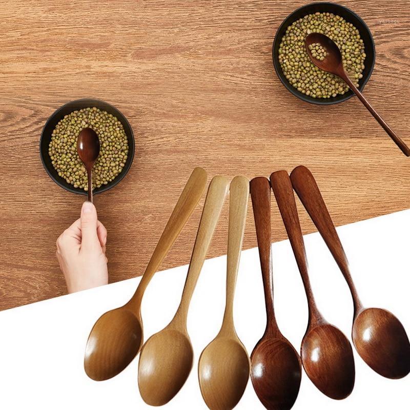 

1/3/6pcs Natural Wooden Soup Spoon With Long Handle Japanese Style Cooking Spoon Kitchen Tools Cooking Eating Mixing Stirring1