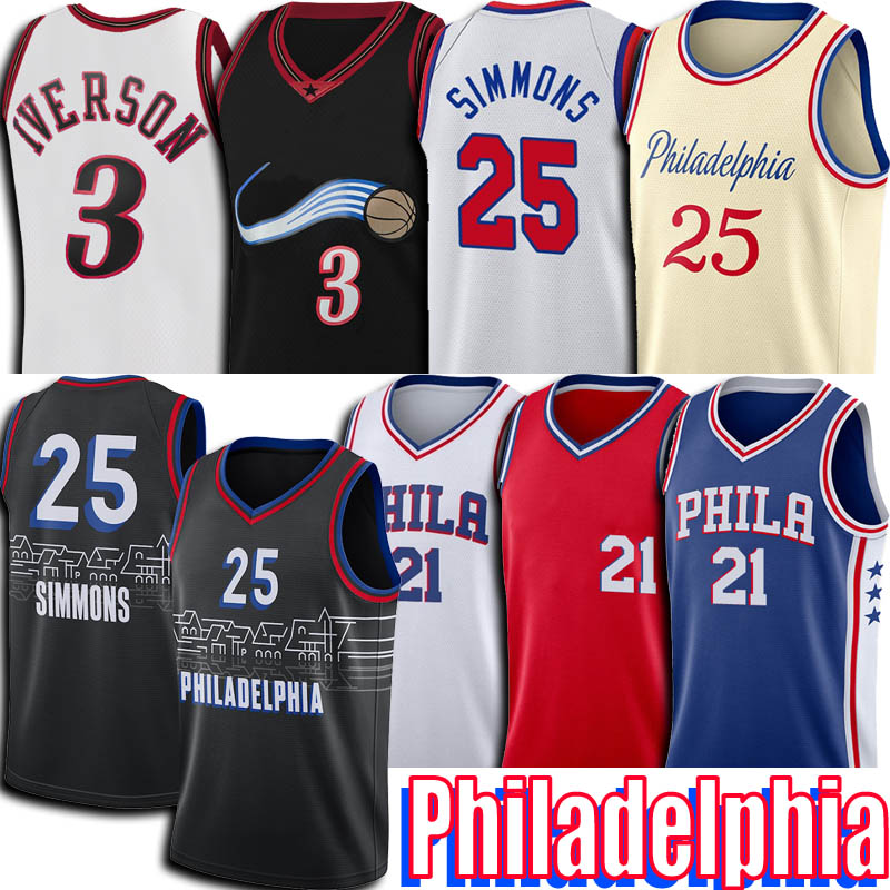 

Joel 21 Embiid Jersey Ben 25 Simmons Jerseys Allen 3 Iverson Jerseys Philadelphias Jersey Julius 6 Erving Jersey 2021 City